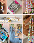 900Pcs Number Beads for Bracelets，9 Colors 0-9 Number DIY Jewelry Making Bracelet Necklace Keychain Crafts Making 7X4Mm