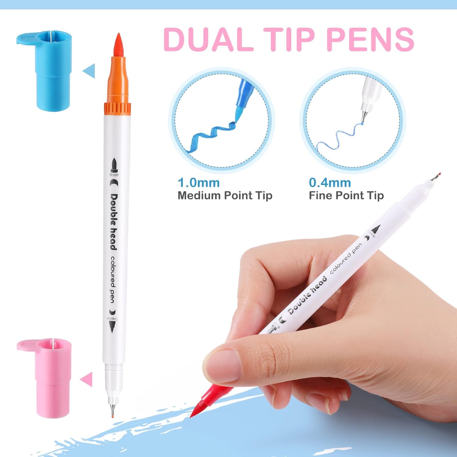 Dual Tip Pens 36 Pack for Maker 3/Maker/Explore 3/Air 2/Air, 0.4Mm & 1Mm Color Pens Fine Point Pen Writing Drawing Accessories for Cutting Machine