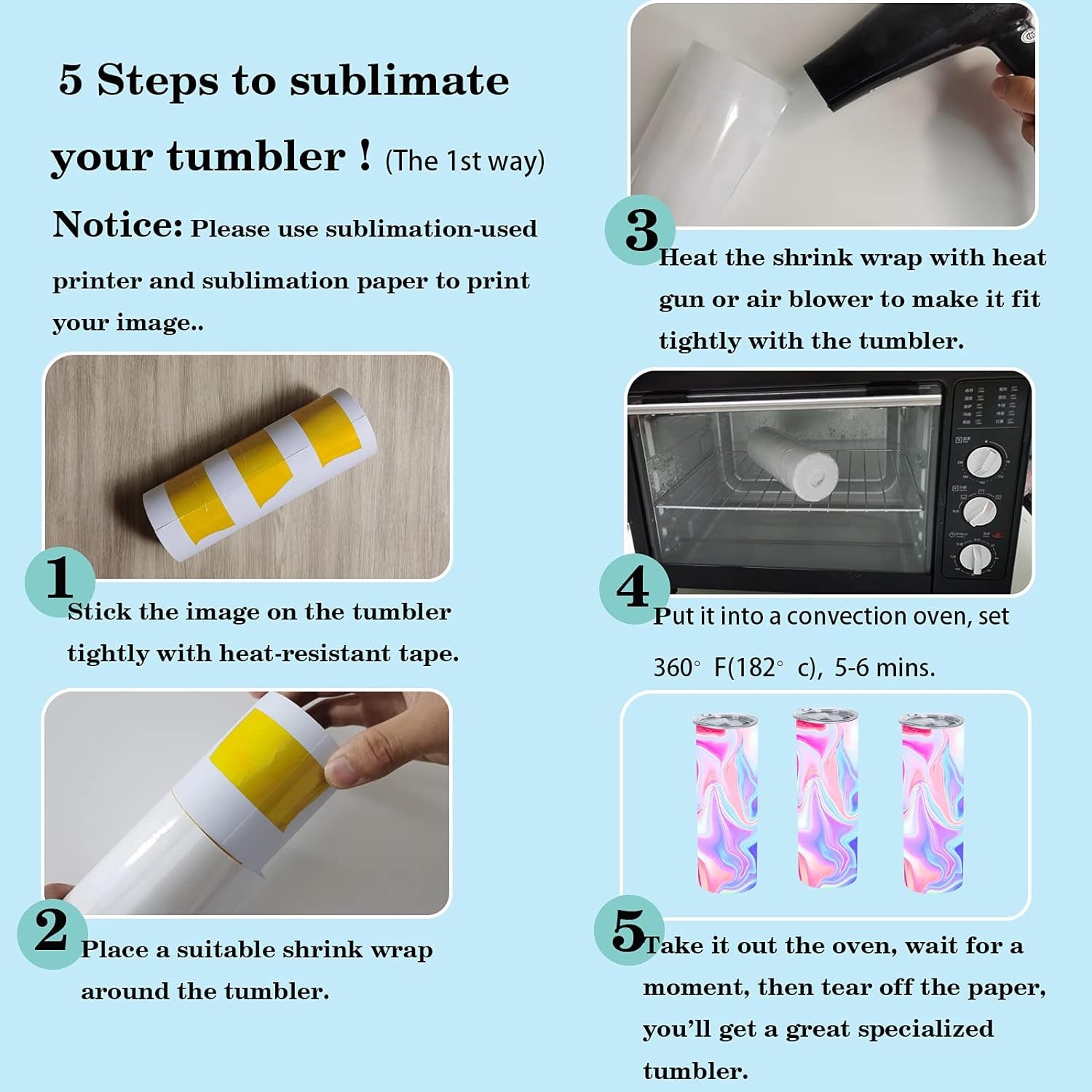 8 Pack Straight Sublimation Tumblers Set 20 Oz Skinny, Stainless Steel Skinny Sublimation Tumbler Blank with Shrink Wrap Film Lid Straw Set,Individually Boxed, Not Tapered