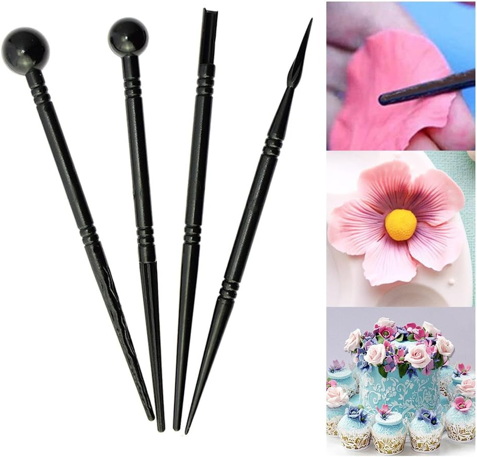 - 13Pcs Polymer Modeling Clay Sculpting Tools, Dotting Pen, Silicone Tips, Ball Stylus, Pottery Ceramic Clay Indentation Tools Set Also for Cake Fondant Decoration and Nail Art