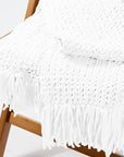Blanket Yarn 3 Pack of 100G/3.5Oz - White Chenille Yarn 6 Super Bulky - Knitting, Crocheting & Crafts Chunky Yarn