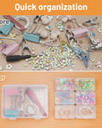 Small Bead Organizers and Storage, Clear Bead Storage Containers Rectangle Bead Holder Plastic Cases Transparent Boxes for Nail DIY Craft Making Jewelry Battery Screw