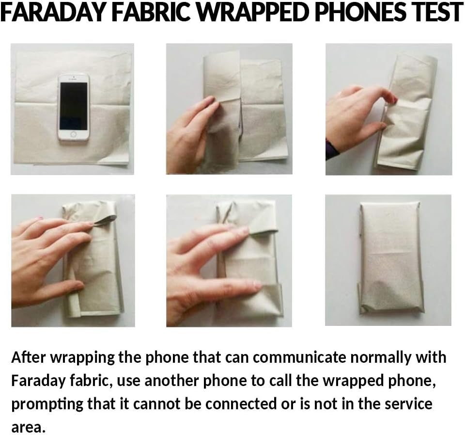 Faraday Fabric-Emi RFID Shielding-Block Wifi/Rf Anti-Radiation Military Grade and Radiation Protection Nickel Copper Fabric, RFID Blocking Material 36"X44" Inch