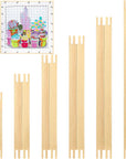 6 Sets Stretcher Bars for Needlework 6 Sizes Regular Stretcher Bars Wooden Canvas Stretcher Bars for Needlepoint Embroidery Stitch Frame Set Bundle with Crafts