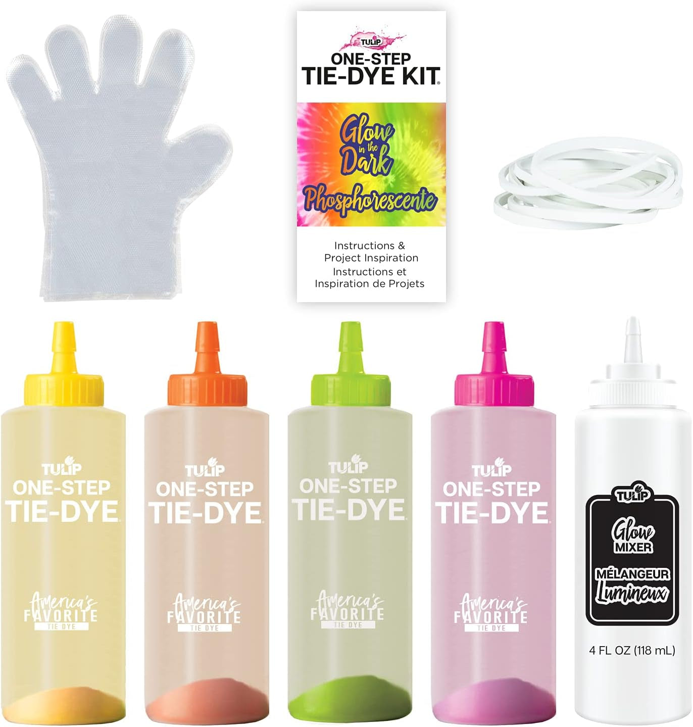 Easy Techniques for Fun Fabric Designs, Glow & Neon Dye Colors DIY Activity & Gift Idea, Glow-In-The-Dark