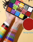 Face Body Paint, 15 Color Professional Face Painting Palette for Art Theater Halloween Party Cosplay Clown Sfx Makeup for Women Adults, Non-Toxic Washable