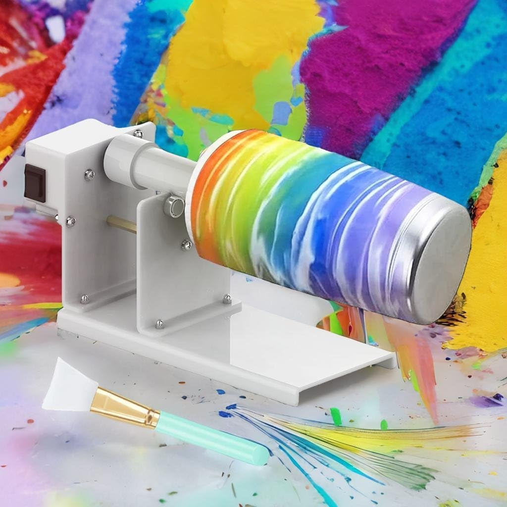 2 Ways Rotation Cup Turner Tumbler for Crafts,Tumbler Turner for DIY Glitter Epoxy, Professional Designed Tumbler Cup Spinner Machine Kit for Starter