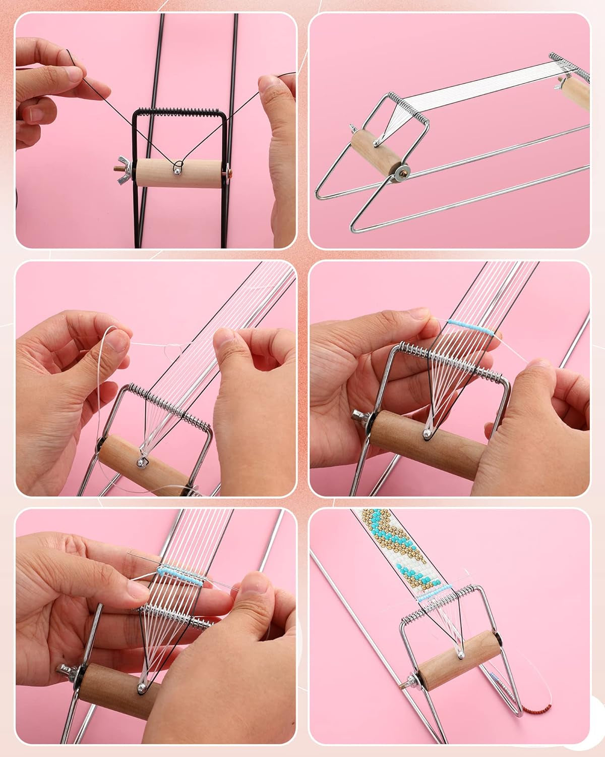 Bead Loom Kit for Adults Beading Loom Supplies 48000 Pcs Glass Seed Beads Bracelets Jewelry Earring Making Tools Christmas Gifts for Girls DIY Accessories