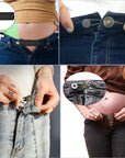 24 Pcs Button Extenders for Jeans, 6 Sizes Pants Button Waistband Extender, Flexible Adjustable Elastic Waist Extenders for Pants for Women Men, No-Sew Invisible Extenders Set Assorted Colors