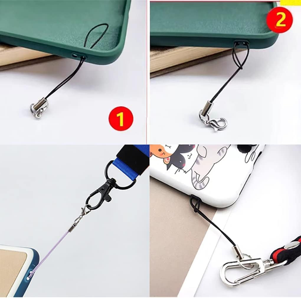 30X Black Finger Strap Lanyards for Cellphone Cases Keys Keychain USB Flash Drive Ipod ID Card Cameras Badge Ring Short Rope Small Lanyard Cell Phone String Charm Hook