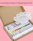 Stain Glass Paint Kit with 12 Colors, 3 Nylon Brushes, 1 Palette, Permanent Acrylic Enamel Painting Set to Create Translucent Arts on Transparent Wine Glasses, Enamel, Window and Glass