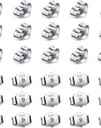 30Pcs/15 Pairs Earring Backs Replacement,Plated Silver Earring Backs for Stud,Hypoallergenic Earring Backs Replacement Secure Ear Lockings for Stud Earrings Ear Nut for Posts6X4.5Mm