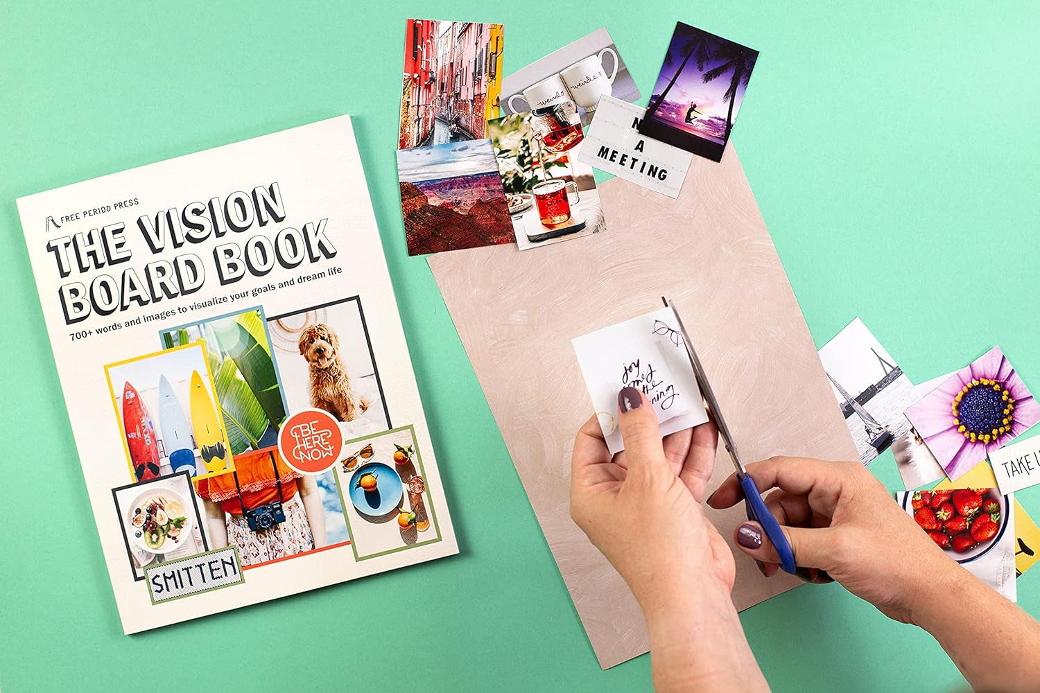 Vision Board Book, 700+ Words &amp; Images in All Categories, for Visualizing Your Life Goals &amp; Dreams, Playful, Stylish Pictures for Collage Making &amp; Scrapbooking