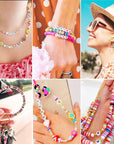 1642 Pieces Clay Beads for Friendship Bracelets Making Kit, 24 Styles Jewelry Making Supplies Cute Beads Charms with Elastic String and Organizer Gifts for Teens Girls Ages 6 7 8 9 10 11 12