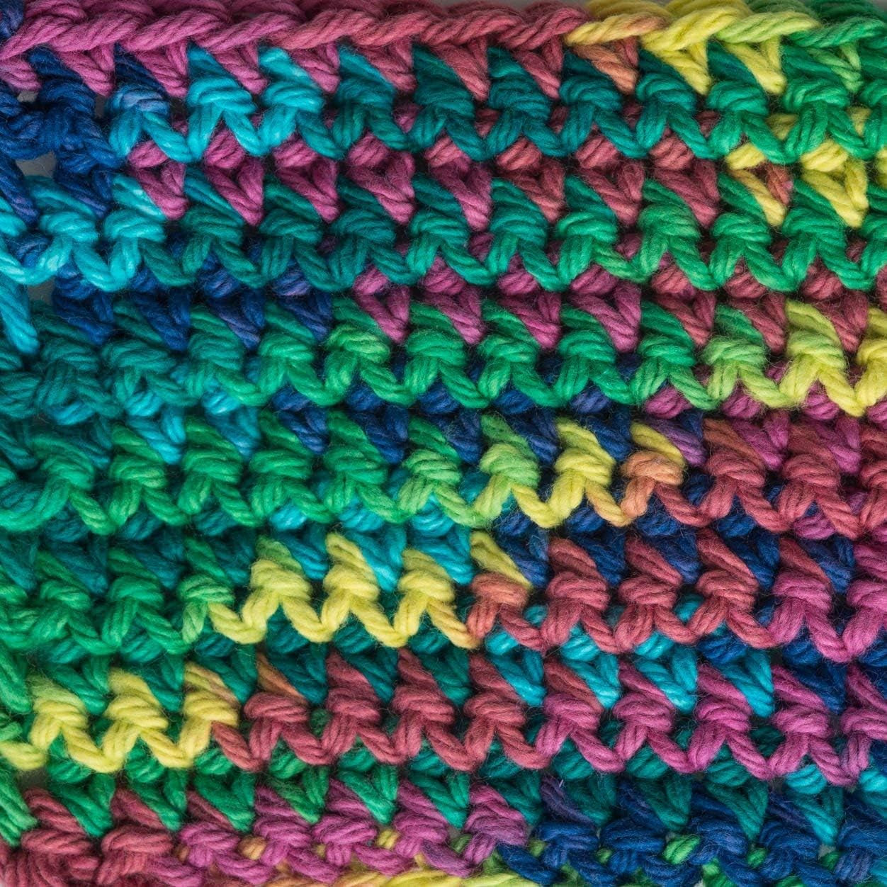 Sugar'N Cream Ombre Yarn - (4) Medium Gauge 100% Cotton - 2 Oz - Psychedelic (3-Pack)