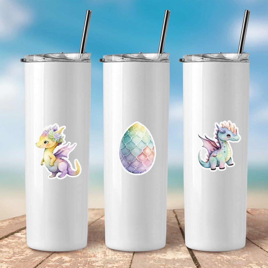 25 s Pink Dragon Stickers - Whimsical Decor for Girls' Baby Shower or Birthday, Fantasy-Themed Party Favors