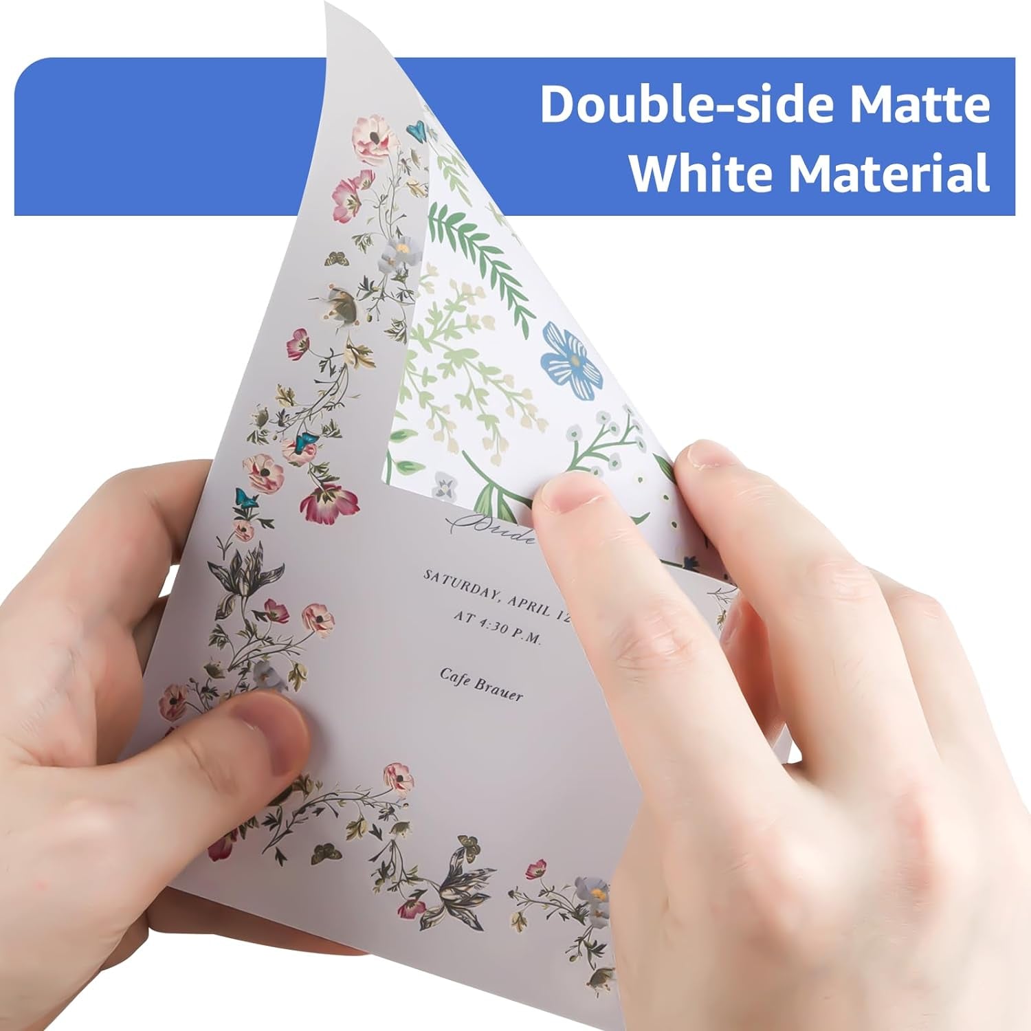 40 Sheets White Cardstock 5X7 Cardstock Paper, 80Lb/230Gsm Thick Paper Card Stock White Blank Cardstock Thick Printer Paper Cardstock for Greeting Cards, Invitations, Postcards, DIY Cards