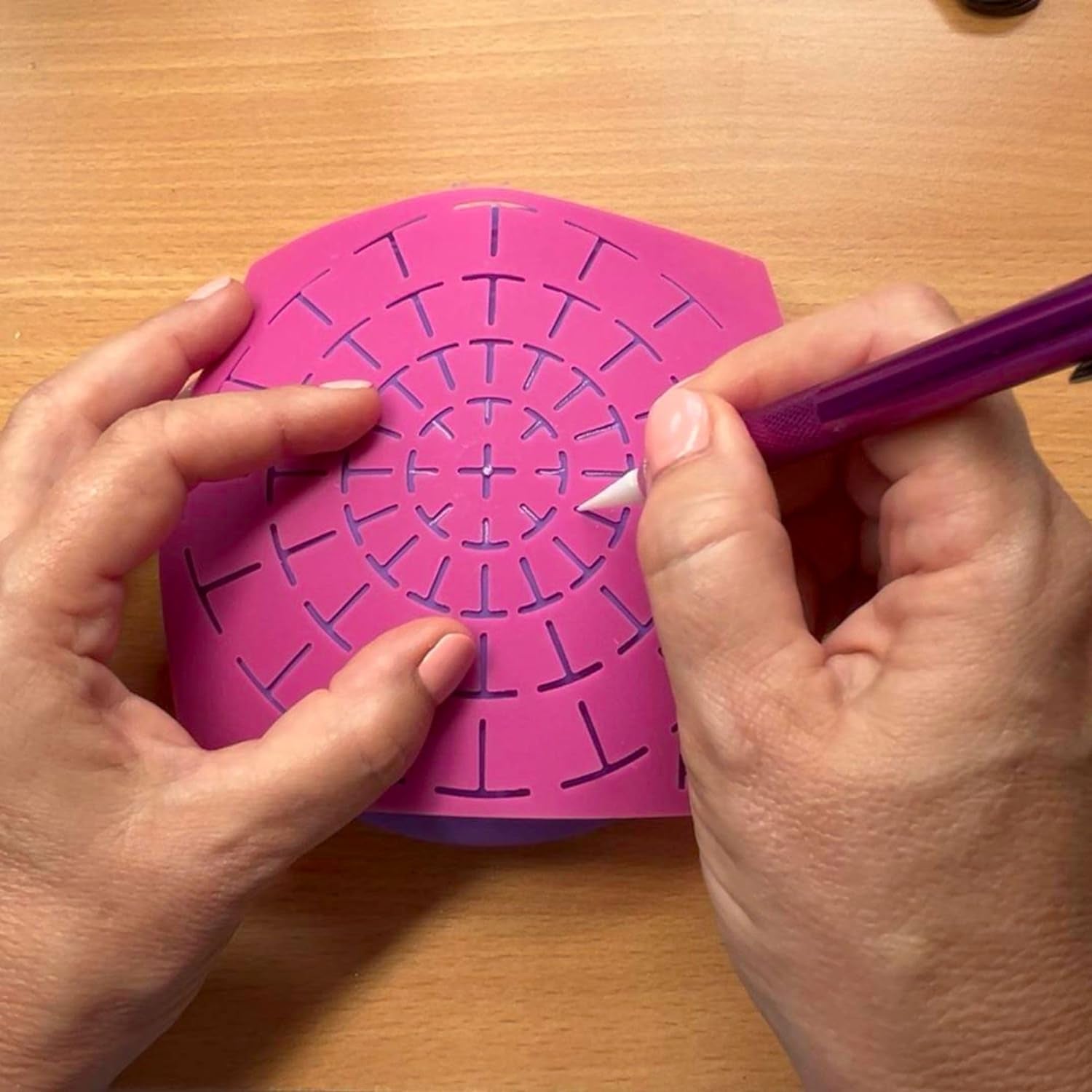 Erasable Soapstone Marker with Holder Idea for Dotting Mandala Art Guidelines on Dark Surfaces - White Grey Color