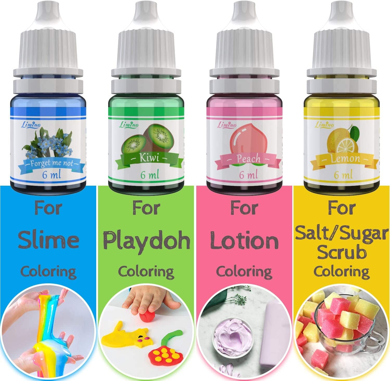 12 Color Bath Bomb Soap Dye - Skin Safe Colorant Food Grade Coloring for Soap Making Supplies, Natural Liquid Colorant for DIY Bath Bomb Supplies Kit, Slime, Crafts - with Instructions