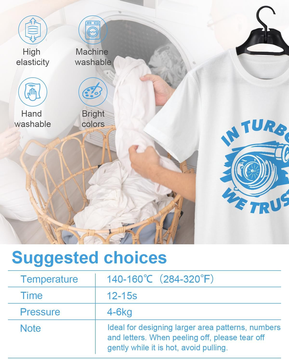 Heat Transfer Vinyl 12" X 10" - 100 Sheets 63 Assorted Colors Glitter and Matte Bulk HTV Iron on Vinyl for Cricut/Cameo Bundle, DIY Shirts, Bags, Socks, Pillow - Washed and Easy to Cut & Weed