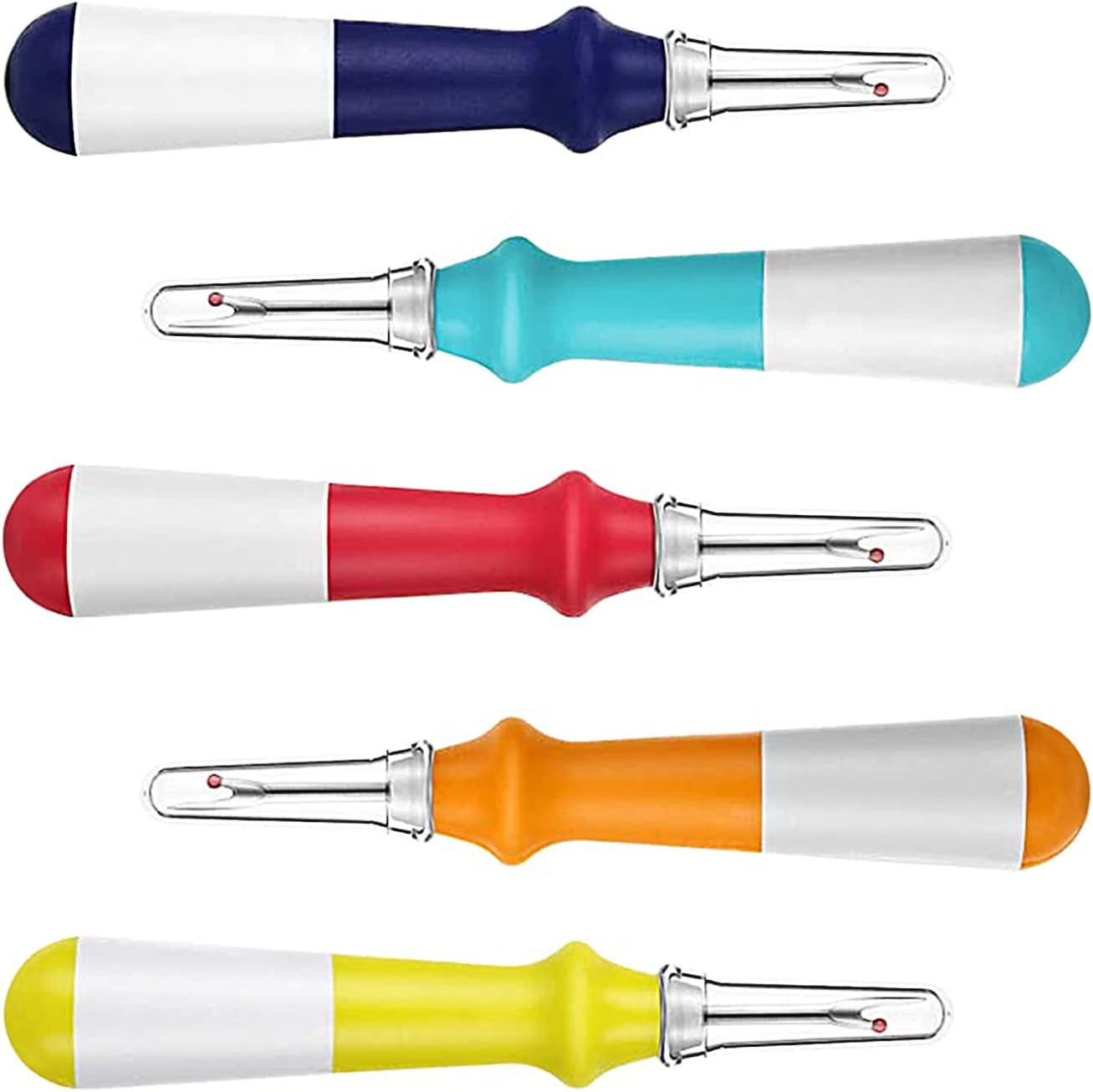5 Pieces Ergonomic Grip Seam Ripper, Colorful Large Thread Remover for Sewing Crafting Removing Embroidery Hems and Seams