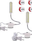 Sewing Machine Light (36Leds) Gooseneck Work Light with Magnetic Mounting Base, White Soft Light for Lathes, Drill Presses, Workbenches (2PACK)