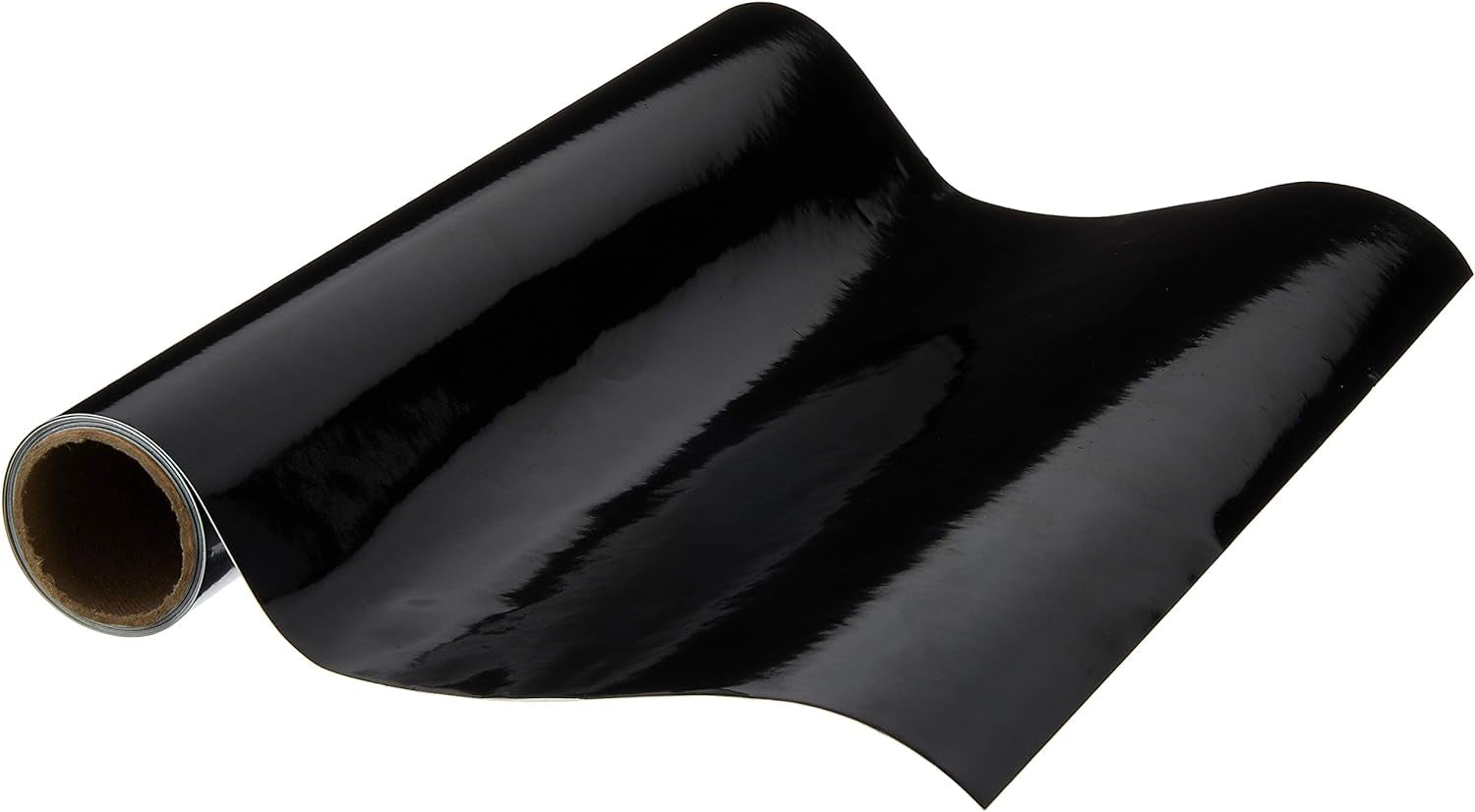 651 Permanent Adhesive Black Gloss Vinyl (12 Inches X 6 Feet)