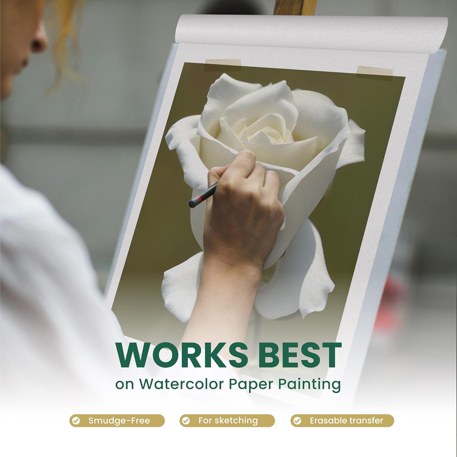 Graphite Transfer Paper Roll, Wax-Free, 17" X 15Ft Transfer Paper Roll, Graphite Paper, Precise Carbon Paper Ideal as Tracing Paper for Drawing