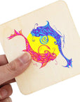 40Pcs Unfinished Laser Engraving Carving Blank Wood Pieces for Painting, Coasters, DIY Arts Craft Project, Staining and Decorations