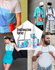 2X100Ml Sublimation Spray, Sublimation Coating Spray for All Fabric, Including 100% Cotton, Polyester, Carton, Tote Bag, Pillows, Mugs, Canvas, Quick Dry & Super Adhesion, High Gloss Vibrant Color