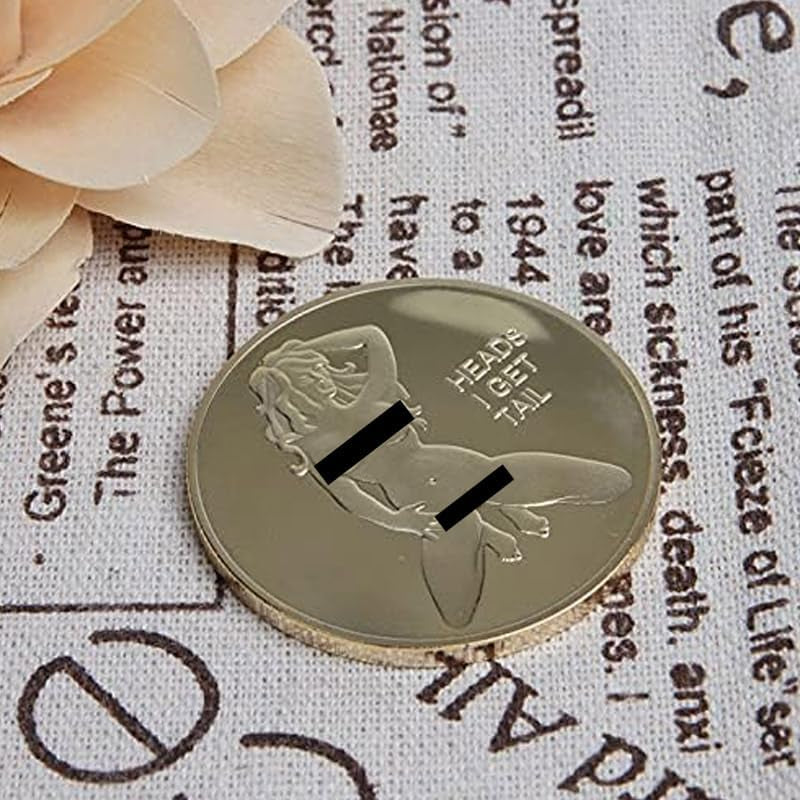 2 Pcs Double Side Sexy Woman Coin Adult Challenge Lucky Girl Commemorative Coins, LY1457