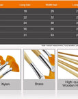 5Pcs/Set,Fan-Shaped Nylon Hair Short Wood Rod Brush Painting Drawing Supplies