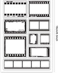 Film Reel Clear Stamp Vintage Film Style Transparent Silicone Stamp Cinematic Look Rubber Stamp for Scrapbook Journal Card Making