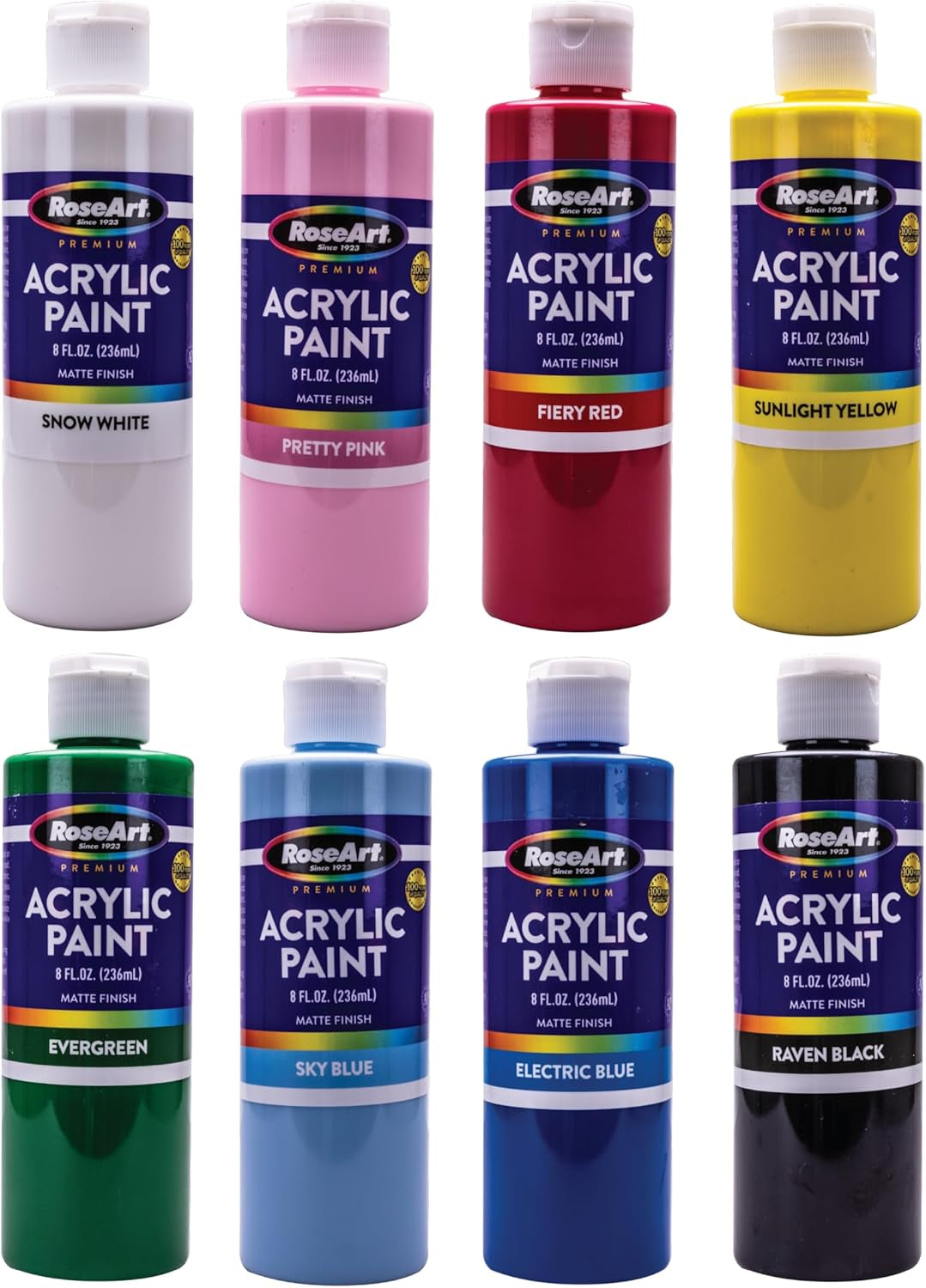 8Oz 8 Color Acrylic Paint Set