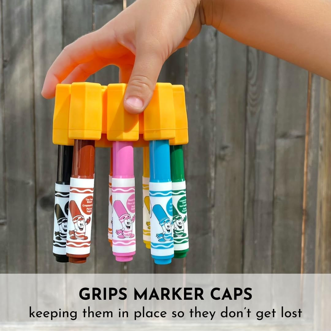 - Marker Parker, Holder to Keep Markers Organized, Fits Most Broad and Fine Tip Markers, 100% Silicone, as Seen on Shark Tank, Markers Not Included (Marigold)