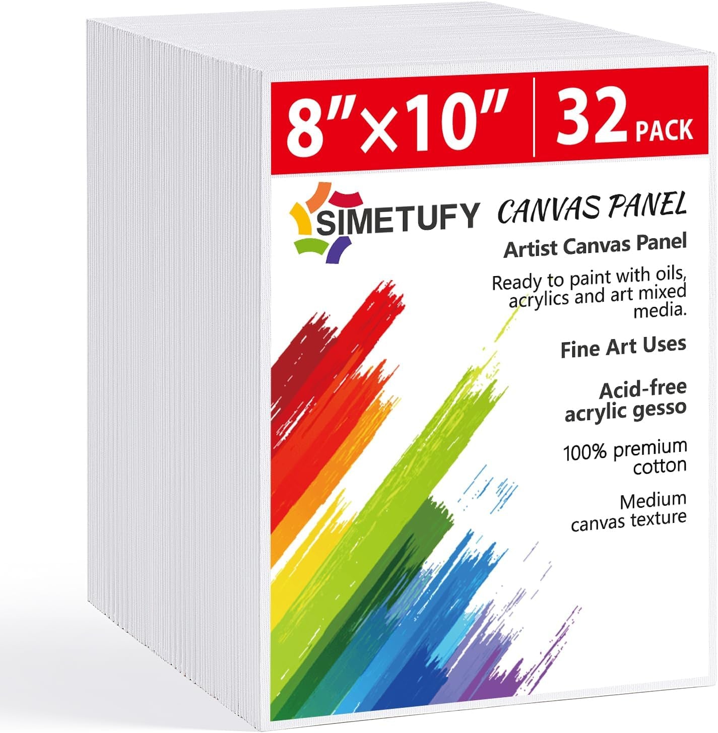 11 X 14 Inch Canvas Boards for Painting 32 Pack, Pre-Primed Blank Canvases for Painting 100% Cotton Paint Canvas for Acrylic, Oil