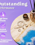 80Oz Crystal Clear Casting Resin Kit,Bubbles Free Epoxy Resin Supplies,Clear Resin for Craft,Tumblers,Molds,Jewelry,Resin and Hardener with 6 Mica Powders,Large Silicone Cup