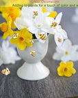 40 Pcs Tiny Resin Bees Decor Bumble Bee Embellishment Resin Bees Craft Decorations with Storage Box for DIY Craft Wreath Scrapbooking Party Home Decor, 0.98 In, 0.74 In, 0.55 In