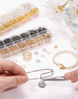Jump Rings for Jewelry Making 2143Pcs Open Jump Rings and Lobster Clasps Necklace Bracelet Jewelry Repair Kit with Pliers Tweezers Jump Ring Opener