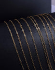 32Feet Gold Paperclip Chains Link Spool Bulk Necklace Length 7.6Mm Width 2.6Mm for Women Jewelry Necklace Bracelet Pendant Making, Golden