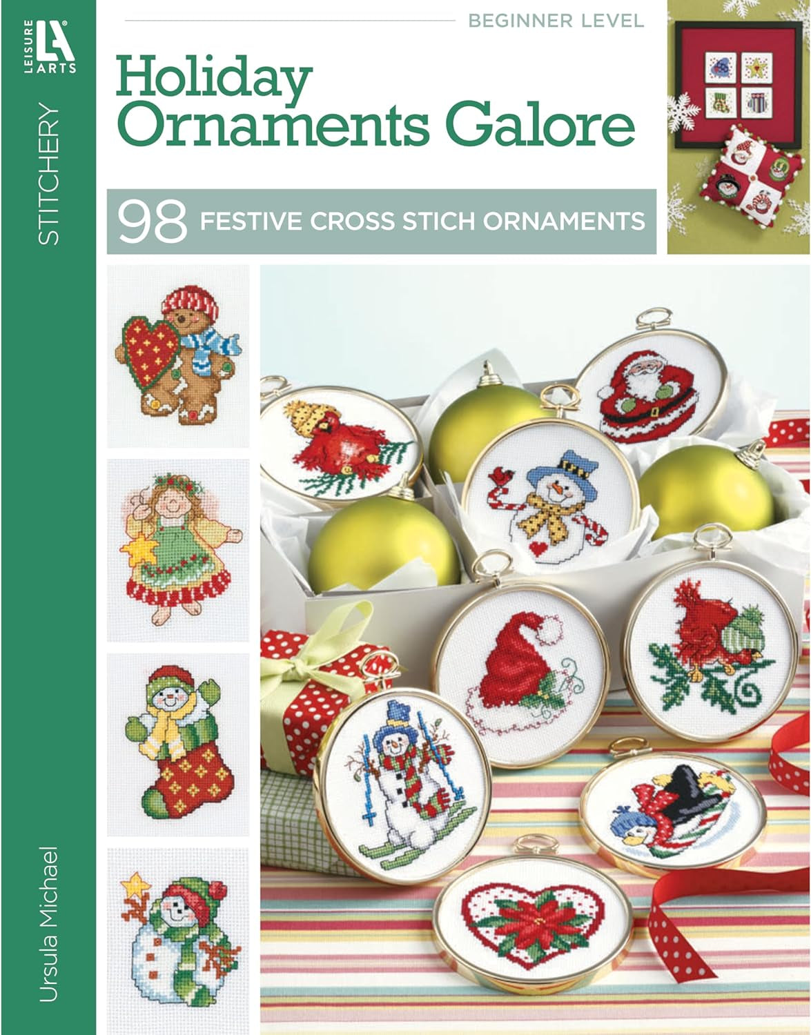 Cross Stitch Holiday Ornaments Galor Cross Stitch Book- Cross Stitch Pattern Kits from Snowmen to Elves to Woodland Creatures, 98 Christmas Cross Stitch Ornaments to Design.