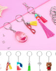 360Pcs Keychain Bulk, 120Pcs Keychain Rings with Chain and 120Pcs Open Jump Ring with 120Pcs Screw Eye Pins for Crafts and Jewelry Making