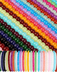 1400Pcs Glass Beads for Bracelets - DIY Bracelet Making Kit with 28 Colors, 6Mm round Beads - Stunning Crystal Beads - Glass Bead Kit for Jewelry Making