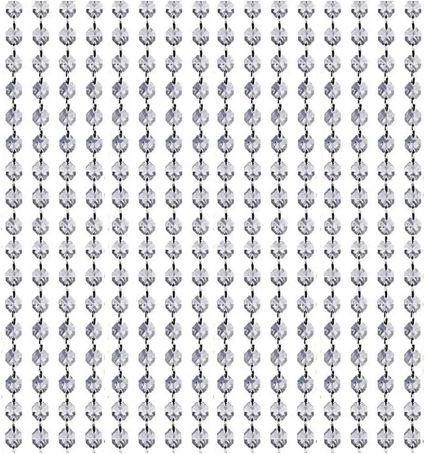 33/100FT Clear Acrylic Crystal Bead Garland Chandelier Hanging Wedding Supplies (33FT)