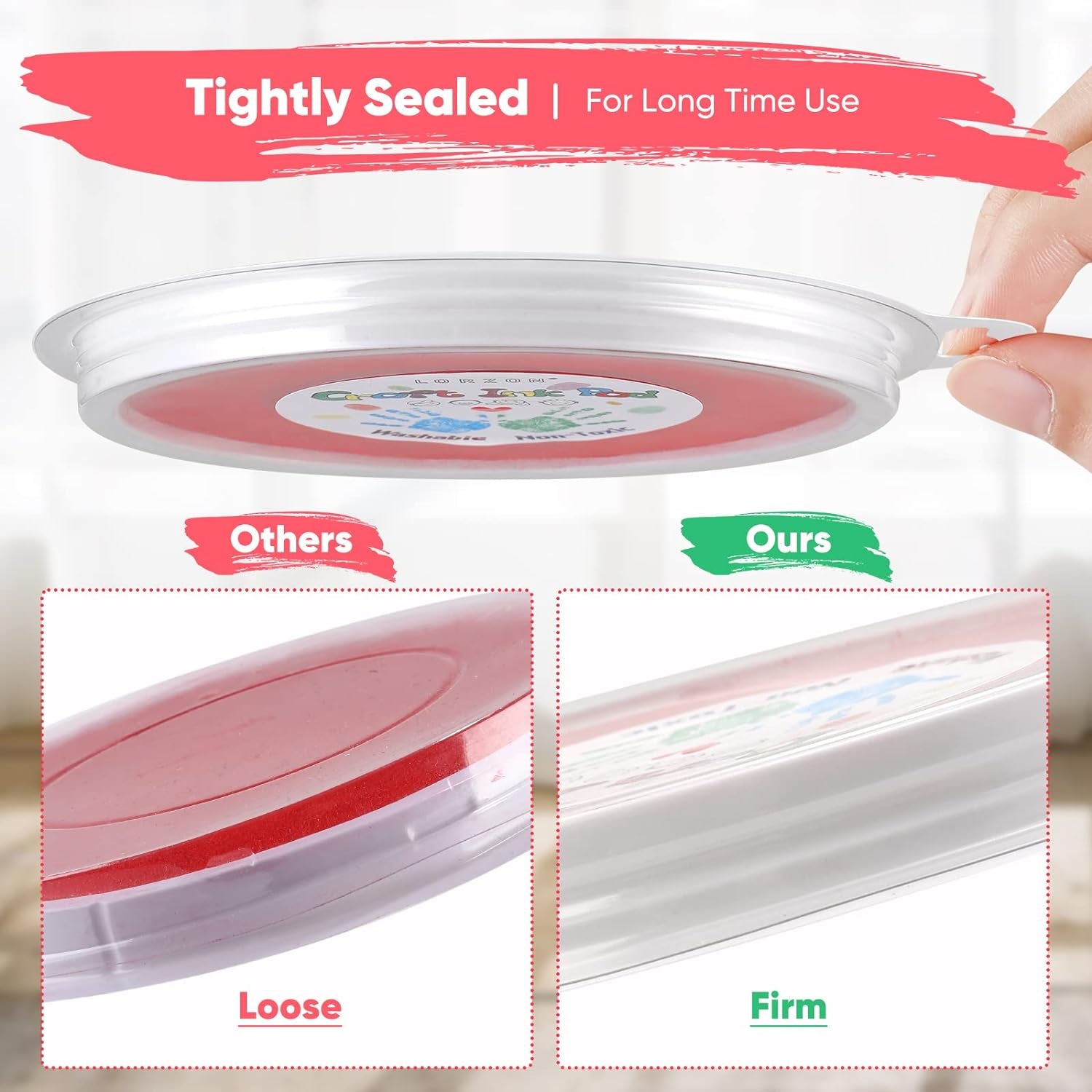 16 Pack Washable Ink Pads for Kids, 7" Large round Stamp Pads for Finger Painting Rubber Stamps