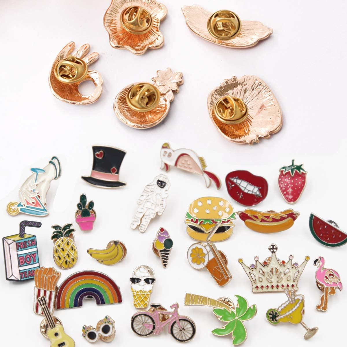 25 Pieces Cute Enamel Lapel Pin Set Cartoon Brooch Pin Badges Brooch Pins for Clothing Bags Jackets Accessories Supplies DIY Crafts