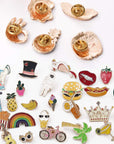 25 Pieces Cute Enamel Lapel Pin Set Cartoon Brooch Pin Badges Brooch Pins for Clothing Bags Jackets Accessories Supplies DIY Crafts