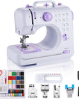 Sewing Machine Portable Mini Electric Sewing Machine for Beginners 12 Built-In Stitches 2 Speed with Foot Pedal，Light, Storage Drawer.