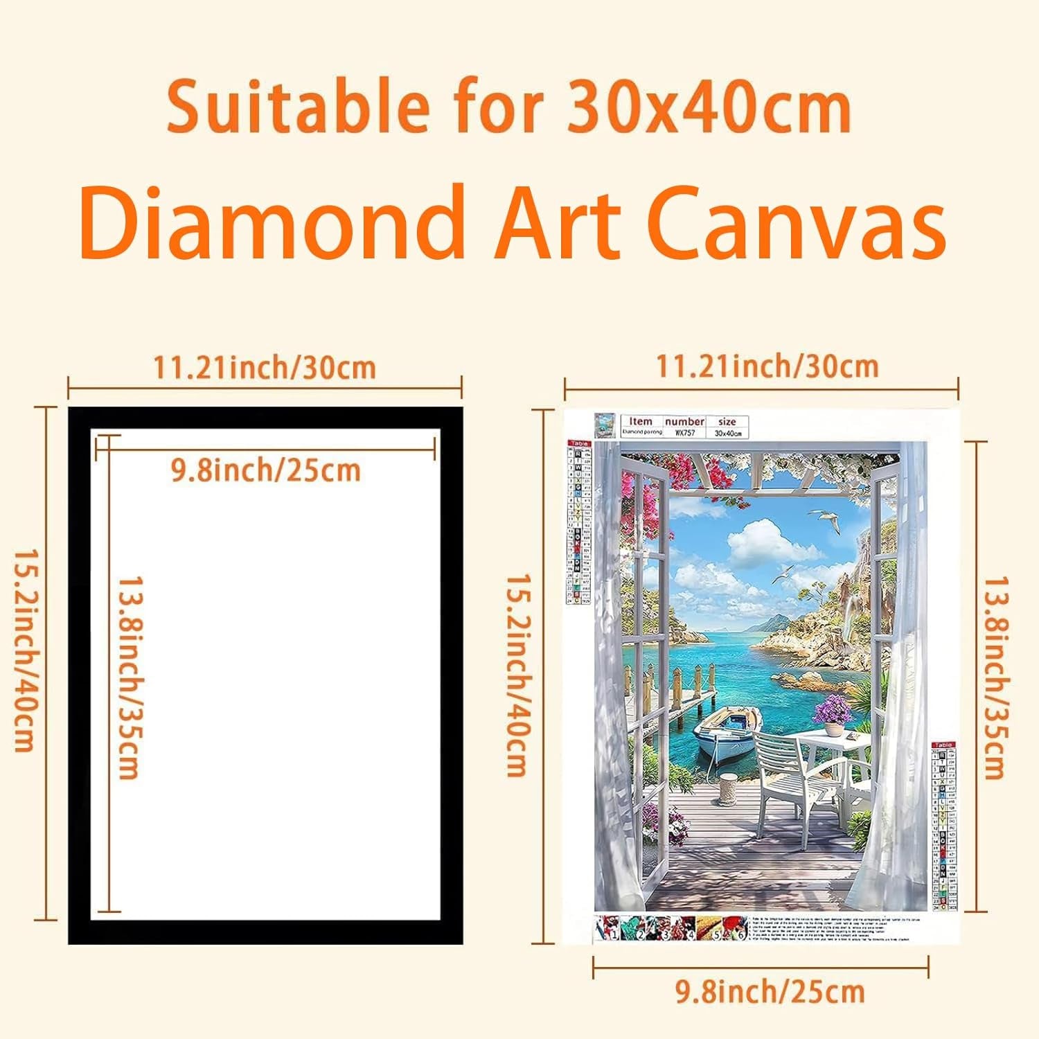 Diamond Art Frame 12X16 Inch - Diamond Frames 30X40 Cm Painting Suitable for 10X14Inch Picture, Diamond Frames Magnetic Self-Adhesive,Suitabble Frames Painting for Wall Window Door - 6 Pack (Black)