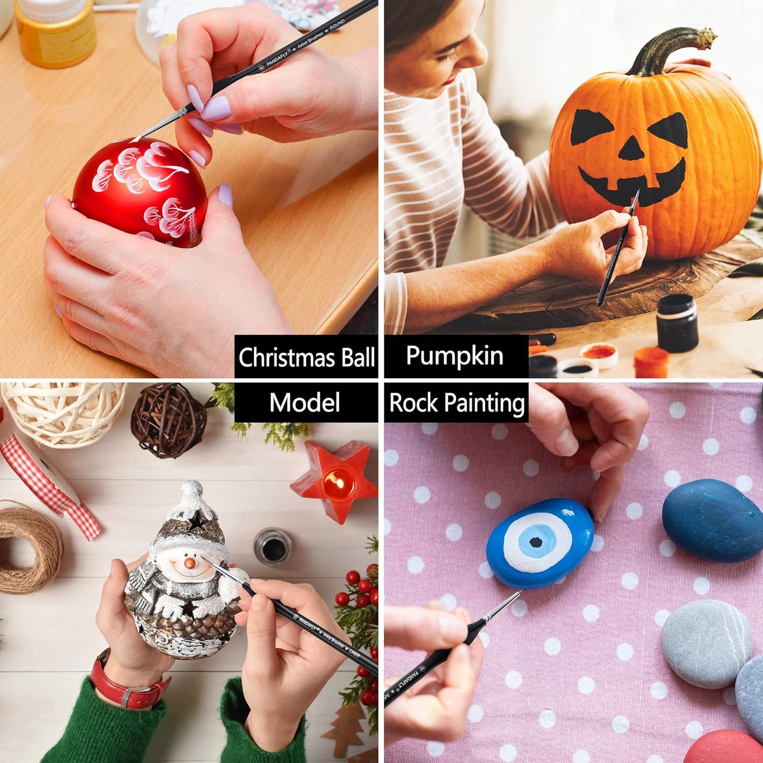 Detail Paint Brushes Set, 15Pcs Miniature Brushes for Fine Detailing &amp; Art Painting - Acrylic, Oil, Watercolors &amp; Paint by Number, Models, Face, Nail, Craft, Warhammer 40K